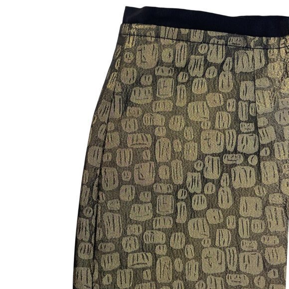 ⭐️FSP⭐️ LOFT‎ Formal Gold Shimmer Lined Skirt - Picture 8 of 14